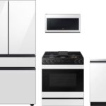 Samsung 4 Piece White Glass Kitchen Package